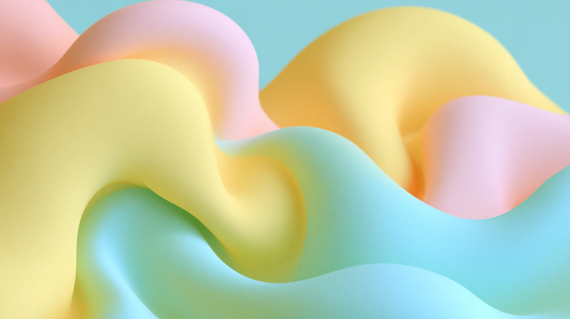 Soft pastel three-dimensional waves from the Zaffreai brand illustration set